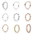 925 пробы Серебряное кольцо шармы в форме сердца с розовым Простой дизайн кольцо на палец для Для женщин вечерние ювелирные изделия