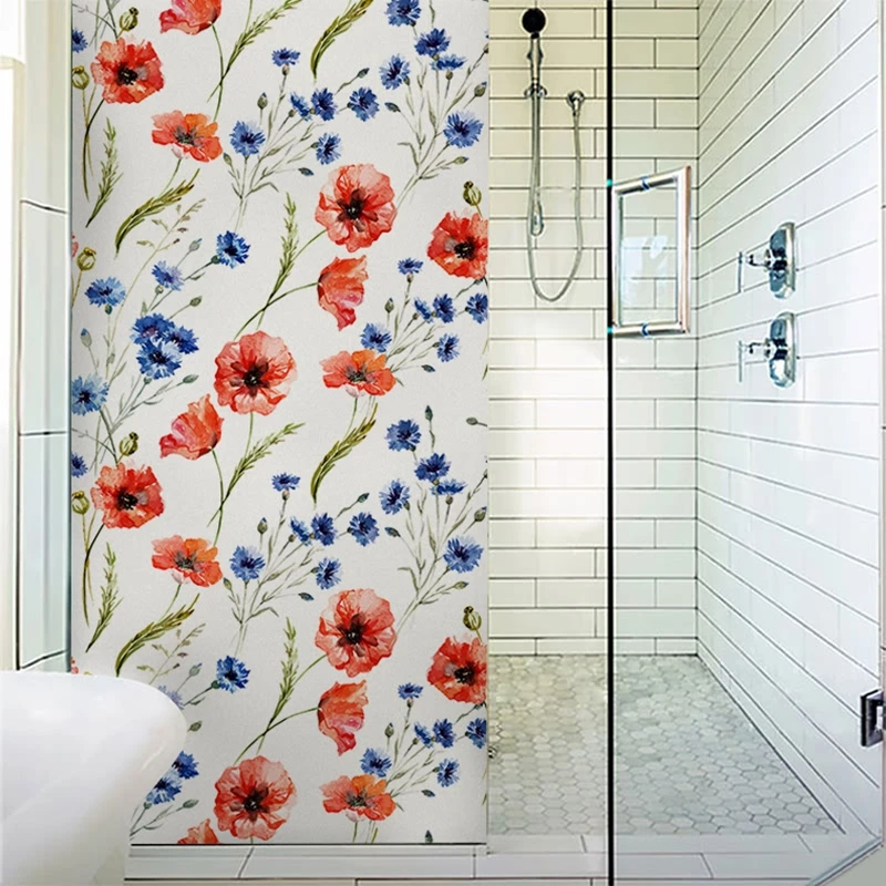 Размер на заказ статическая пленка для окон виниловая кукурузная маковая