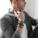 Luxury Bracelets Watch Gift Suit Man's Casual Quartz Wristwatch Leather Strap Men Black Hand Chain Birthday Gifts for Boyfriend Other Image