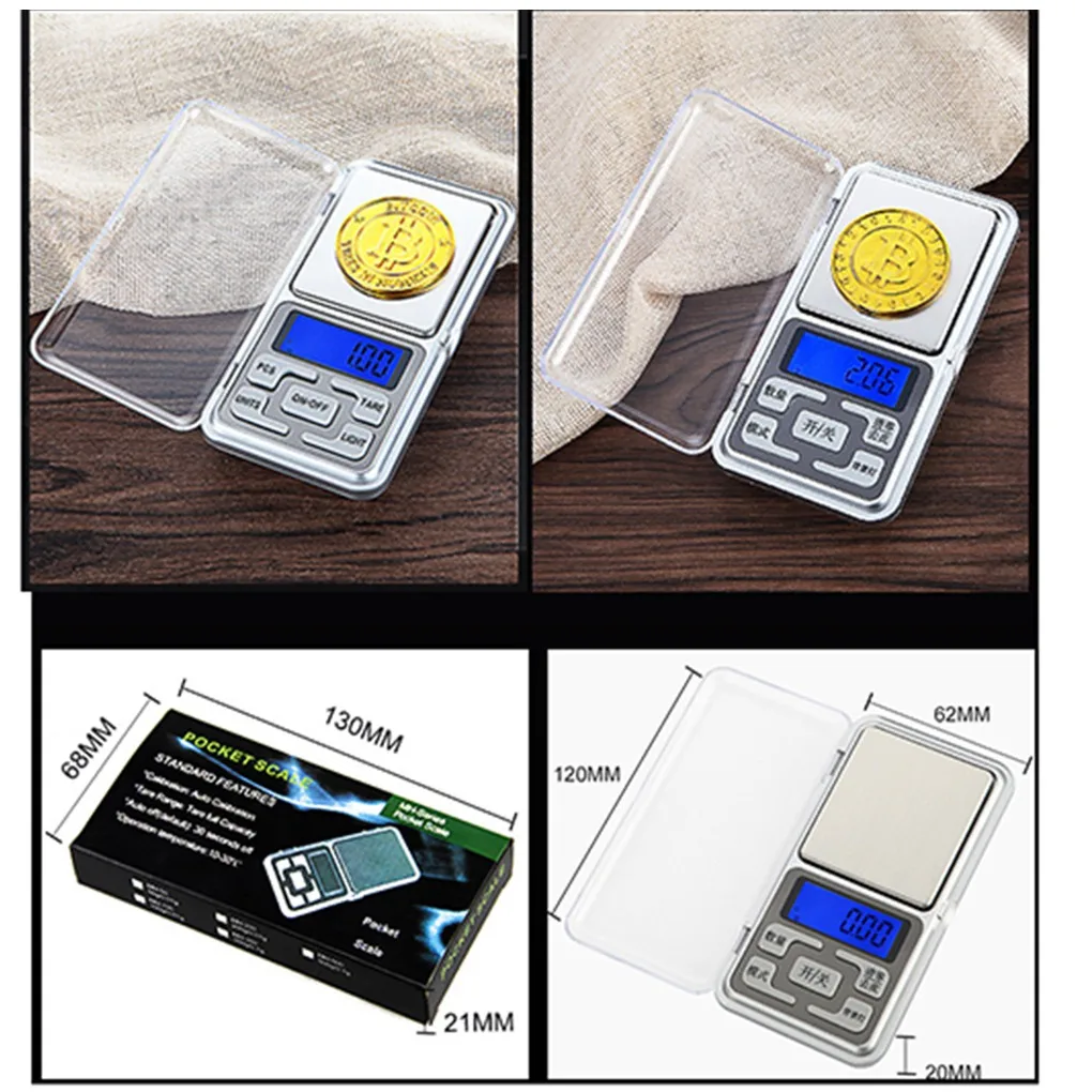 Цифровые карманные весы 100/200/300/500 г/0 01 г многоцелевой подсчет предметов
