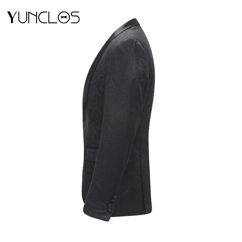 YUNCLOS мужской костюм из 3 предметов приталенный Роскошный Блейзер или свадебные