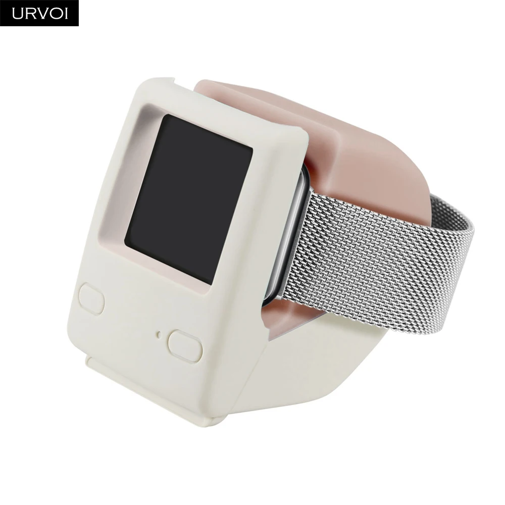 URVOI держатель для apple watch series 4 3 2 1 Подставка для часов 4 тумбочка для ремонта ПК домашняя зарядная док-станция для Macintosh дизайн - Цвет: Pink Sand
