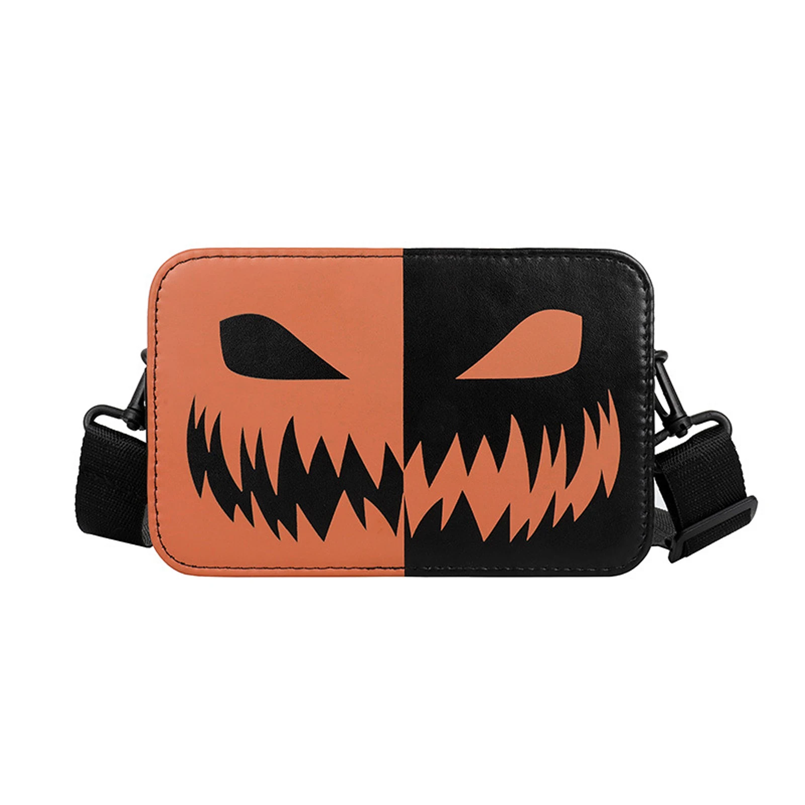 

Women Pumpkin Shoulder Bag, Faux Leather Devil Crossbosy Purse Lightweight Satchel
