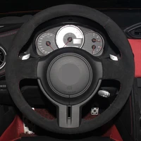 customize diy suede leather car steering wheel cover for toyota subaru brz 2012 2015 86 2012 2015 scion frs car interior