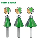 Фрезы по дереву с хвостовиком 8 мм, 3 шт.компл., 1522,530 градусов