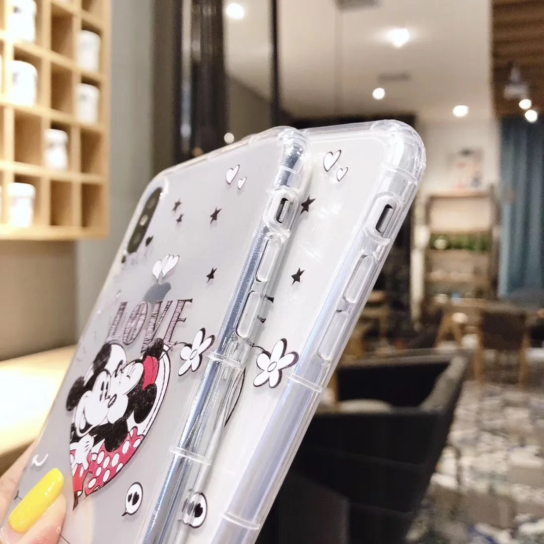 Cartoon classic anime Disneys Minnie Mickey couple phone case for iphone Xs MAX XR X 6 6s 7 8 plus Funny pattern TPU back cover |