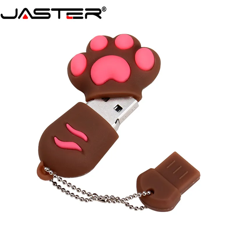 USB флеш накопитель JASTER в виде кошачьей лапы 2 0 Миньоны 4 ГБ 8 16 32 64 подарок|USB