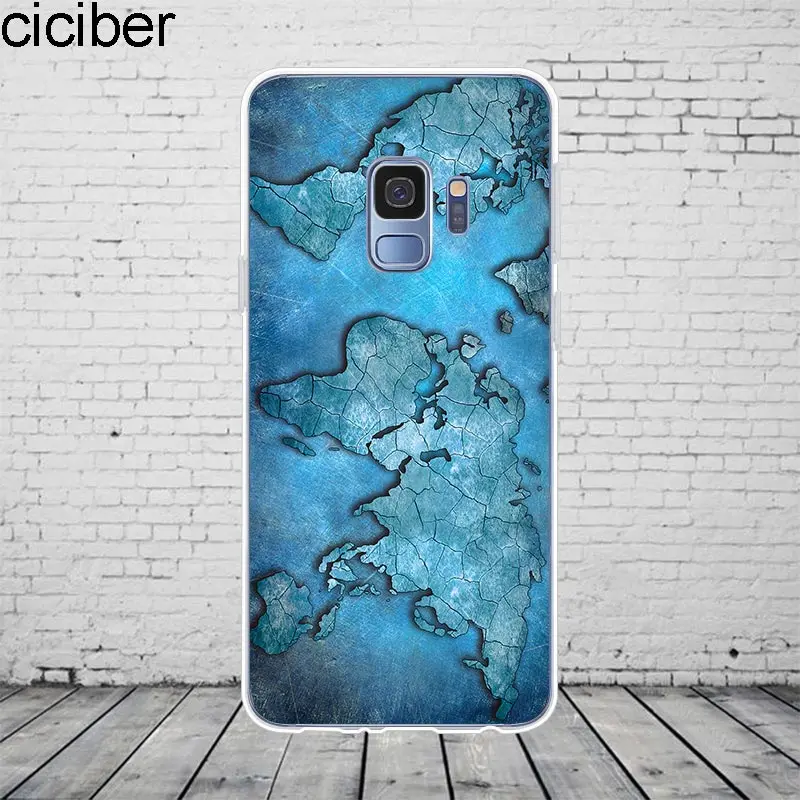 Чехол ciciber с картой мира для Samsung Galaxy S 5 6 7 8 9 Edge Plus мягкий чехол из ТПУ Note 3 4 10