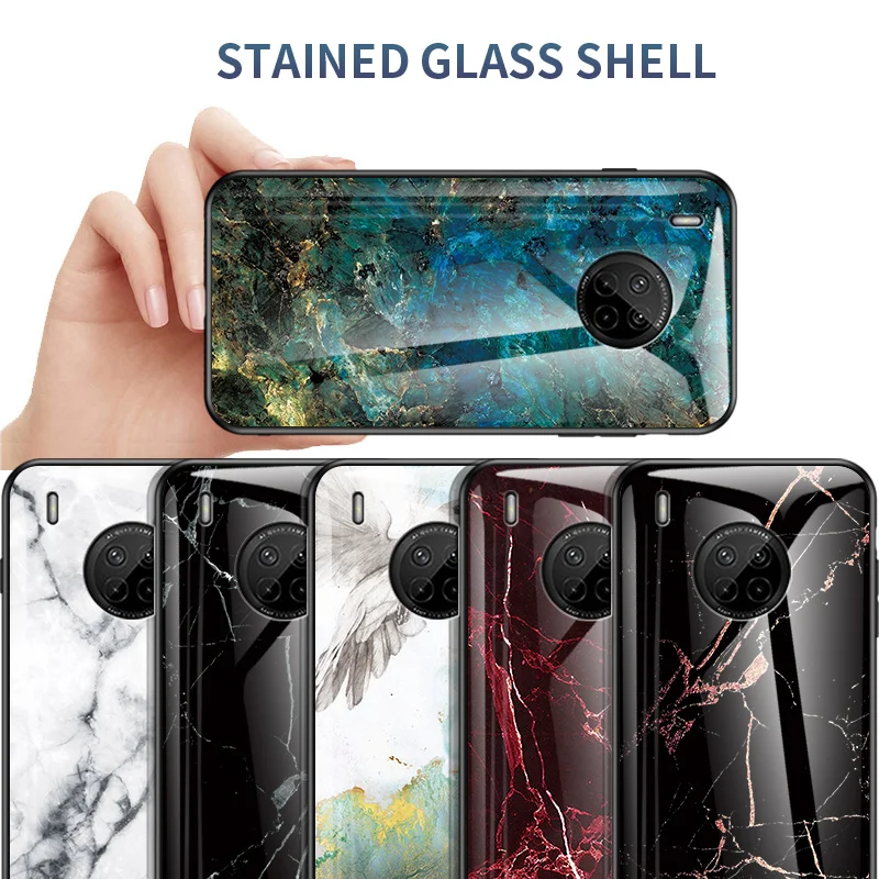 

Luxury Starry Sky Pattern Phone Case for Huawei Y5p Y6p Y7p Y7a Y8p Y9s Y5 Y6 Y7 Pro Y9 Prime Tempered Glass TPU Hard Back Cover