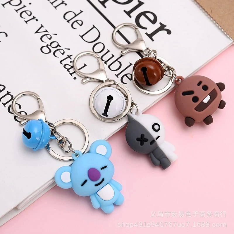 

Creative Doll Cartoon Keychain Student Small Gift Soft Plastic Cartoon Pendant Cartoon Bell Keychain