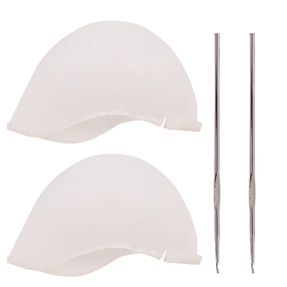 

2 Set Silicone Professional Hair Coloring Hats Hair Dyeing Caps with Needle