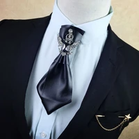 i remiel high end multilayer retro british rhinestone bow tie brooch mens brooches pins general bowtie cravat shirt accessories