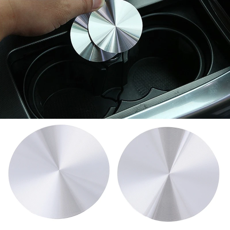 

2Pcs Cup Holder Cover Mat Trim For Range Rover Sport Vogue Discovery Universal Car Accessories