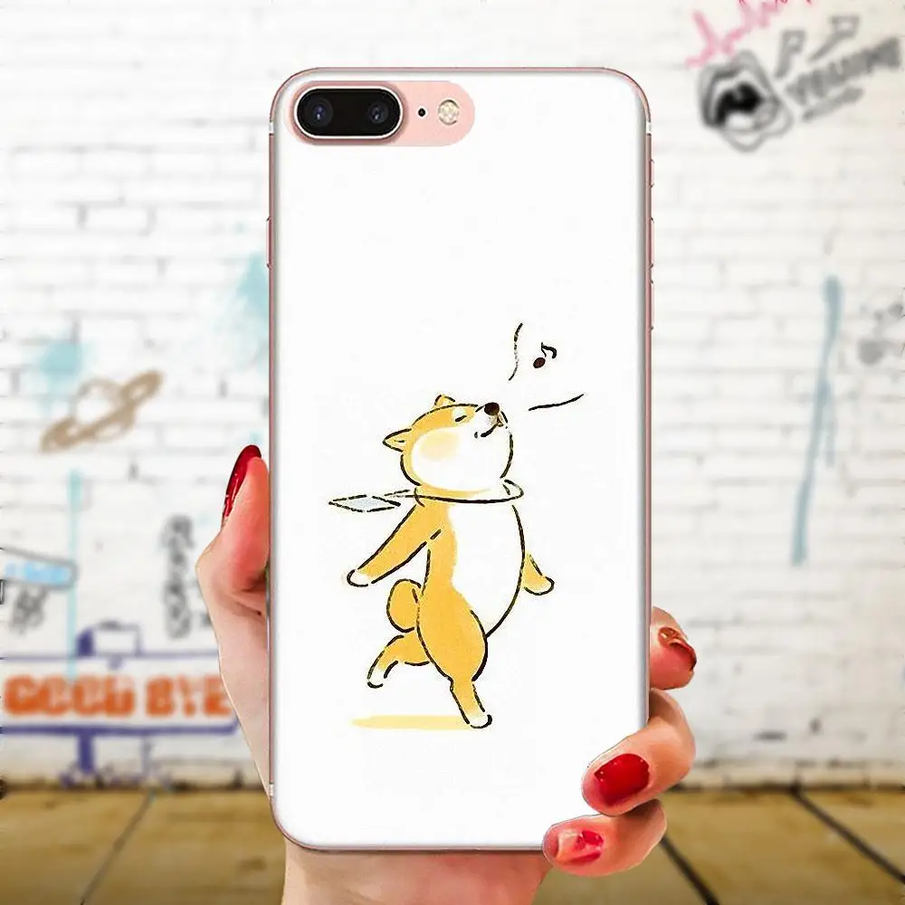 Милый рисунок из мягкого ТПУ Шиба ину для huawei P7 P8 P9 P10 P20 P30 Lite Mini Plus Pro Y9 Prime P Smart Z 2018