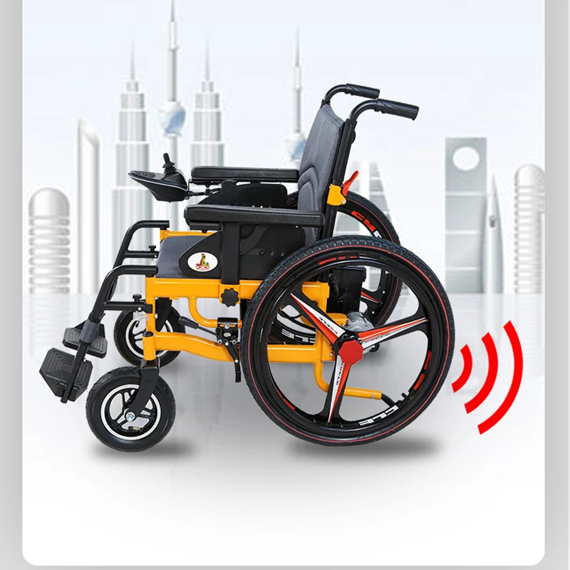 Electric Wheelchairs Foldable and Portable Small Old Man Automatic Intelligent Hand-Plough Wheel Chair Scooter for the Disabled | Спорт и
