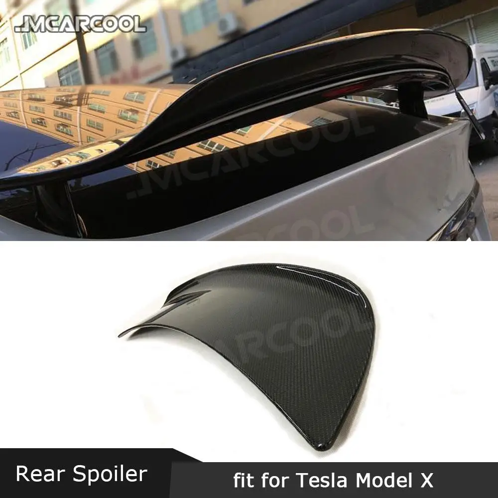 

Carbon Fiber/FRP Car Accessorise Rear Spoiler Boot Racing Wings For Tesla Model X 2016-2018 Trunk Trim Spoiler Car Styling