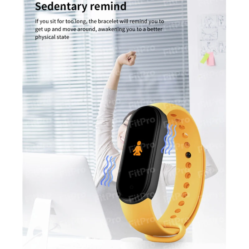 

2021 NEW Arrival M6 Sport Wristband Heart Rate Fitness Tracker Bluetooth IP67 Waterproof Smart Band 5 Color Bracelet