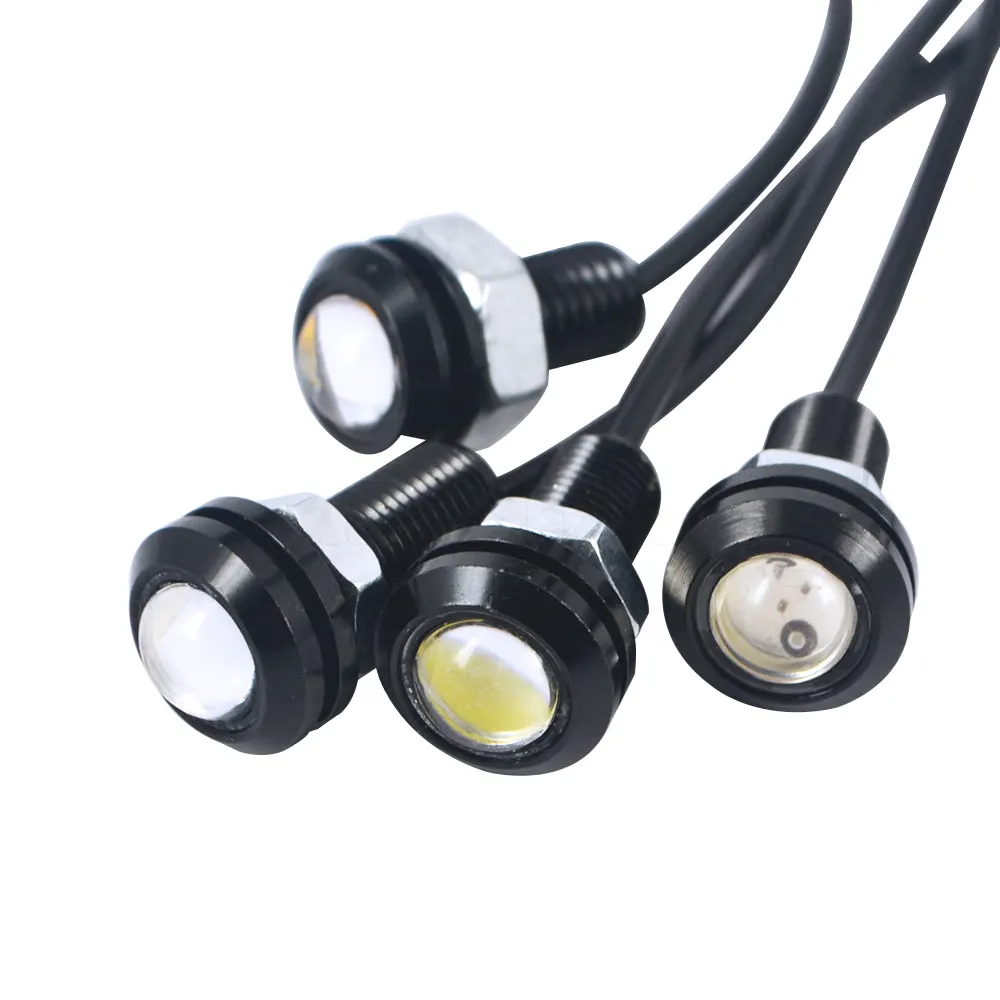 

kebedemm 18mm Bright Car Auto LED Daytime Running Light Eagle Eye Waterproof cob drl Parking Fog Light Strobe Light Brake Lamp