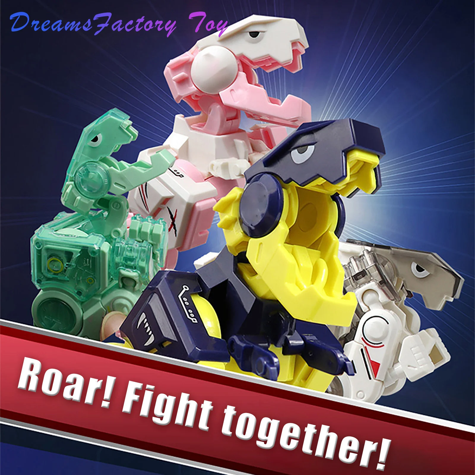 

Deformed Dinosaur Toy Mecha Dinosaur Children's Toy Kids Model Building Block Toy Deformed Cube Dinosaurio Cubo Deformado