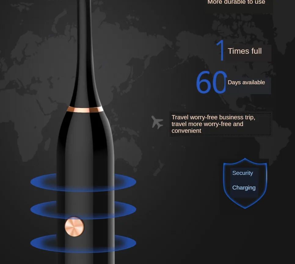 

New Style Electric Toothbrush Sonic 5 Files Adult Household Soft Bristle USB Rechargeable Waterproof Couples Electric Toothbrush