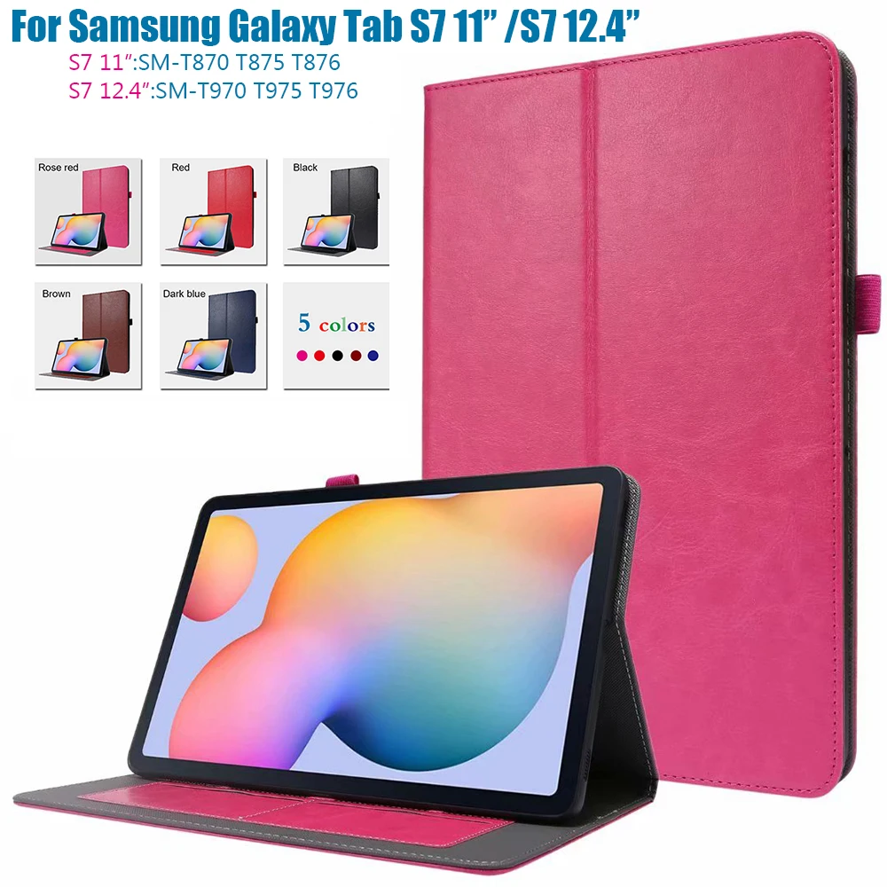 

Чехол из воловьей кожи для Samsung Galaxy Tab S7 11 2020 SM-T870 SM-T875, защитный чехол из натуральной кожи для galaxy tab S7 Plus 12,4, T970