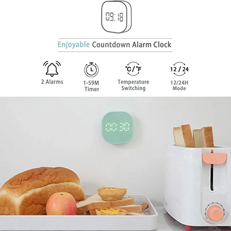 Цифровой будильник Многофункциональный магнитный светодиодный смарт-датчик