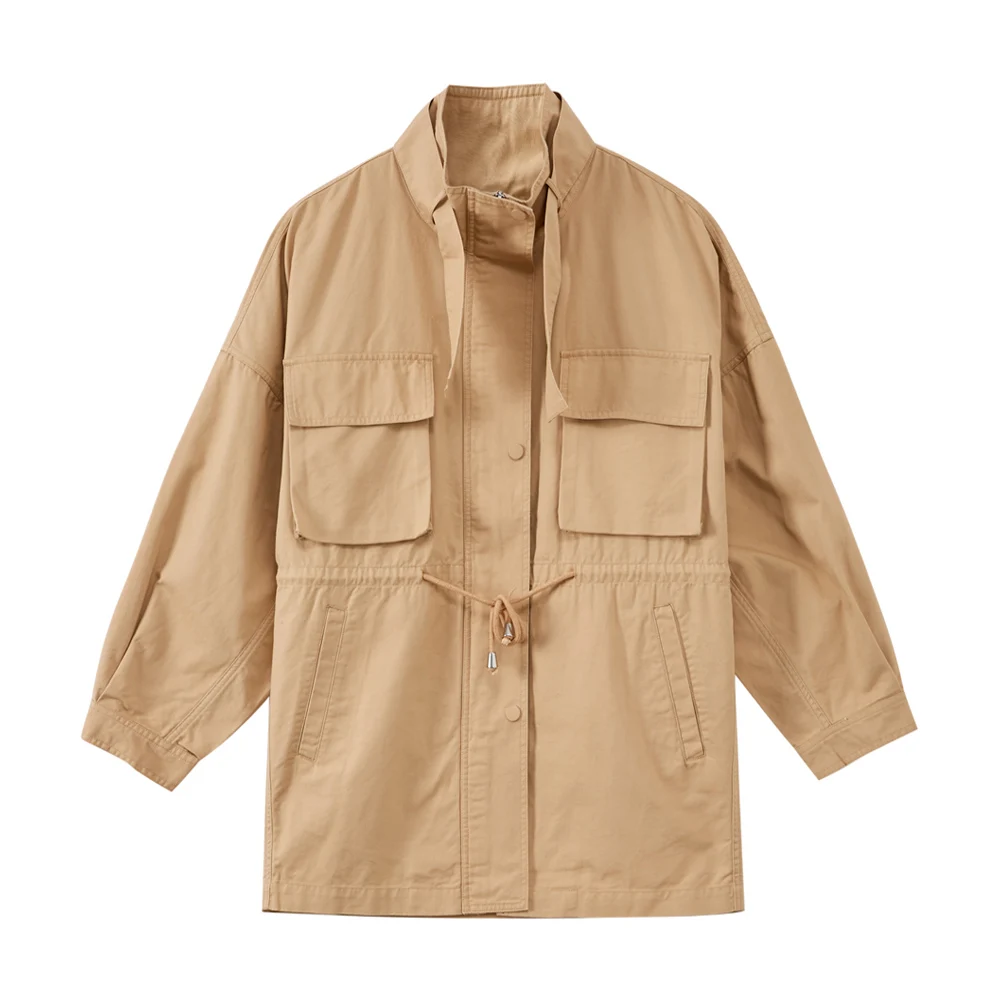 Metersbonwe 2020 новые весенние модные куртки с воротником стойкой женские Рабочие