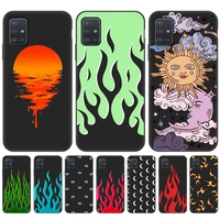 Flame Pattern Case For Samsung Galaxy A51 A71 A50 A70 A12 A21S A42 A20E A40 A31 Cover S21 Ultra Plus S20 S10e 2018