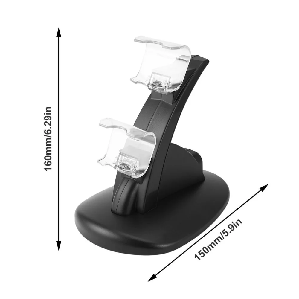 

NEW LED Dual USB Charging Charger Dock Stand Cradle Docking Station for Sony Playstation 4 PS4 Game Gaming Console Controller