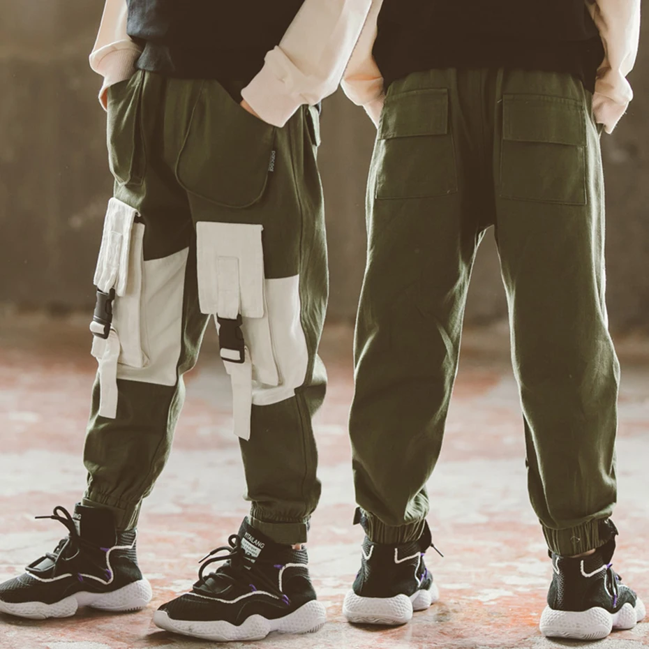 Штаны для мальчиков штаны в стиле пэчворк детские брюки с эластичной резинкой на