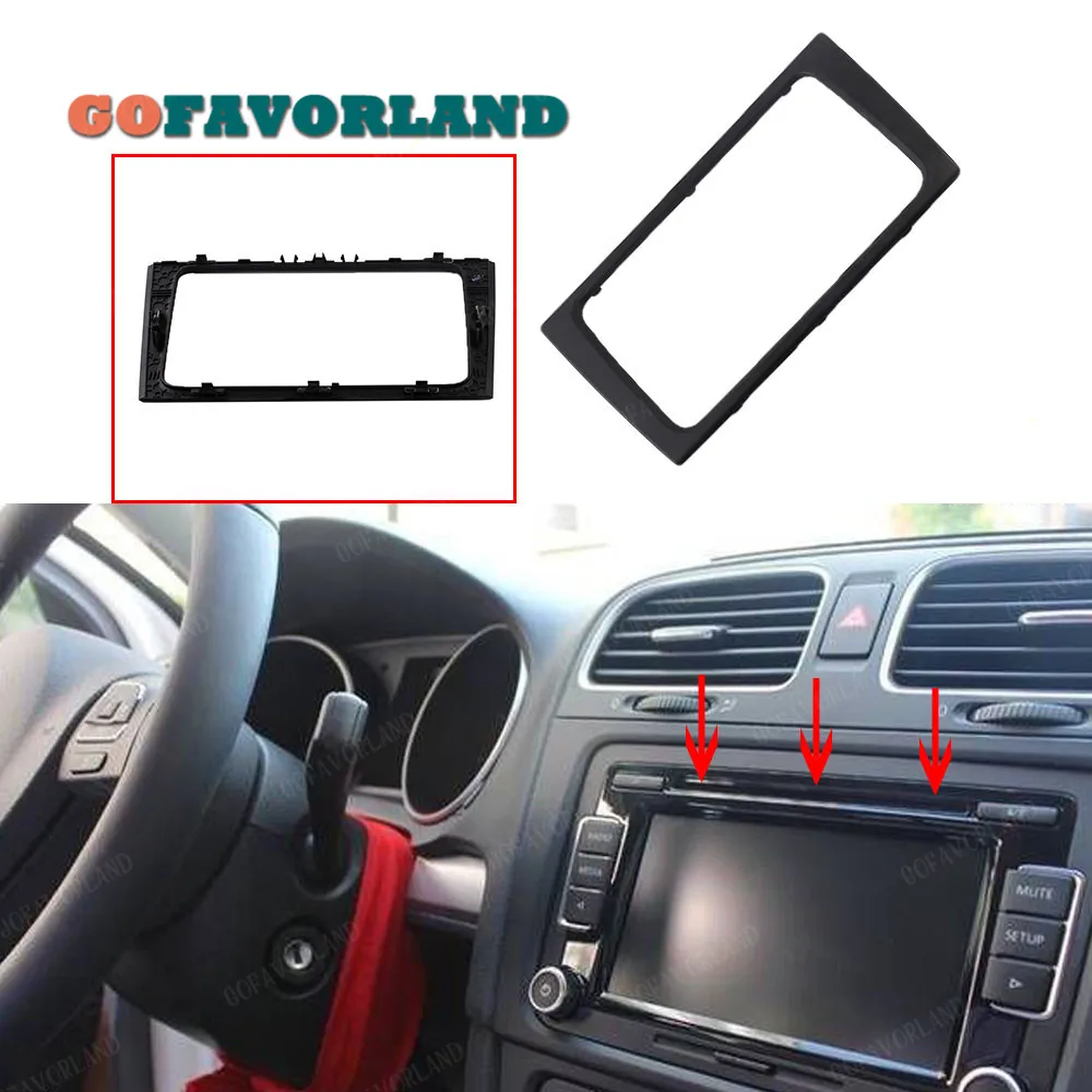 

Car Accessories Black Central cd Radio Cover Trim 5K0858061E For VW Variant Golf MK6 4 Motion 2009 2010 2011 2012 2013 2014
