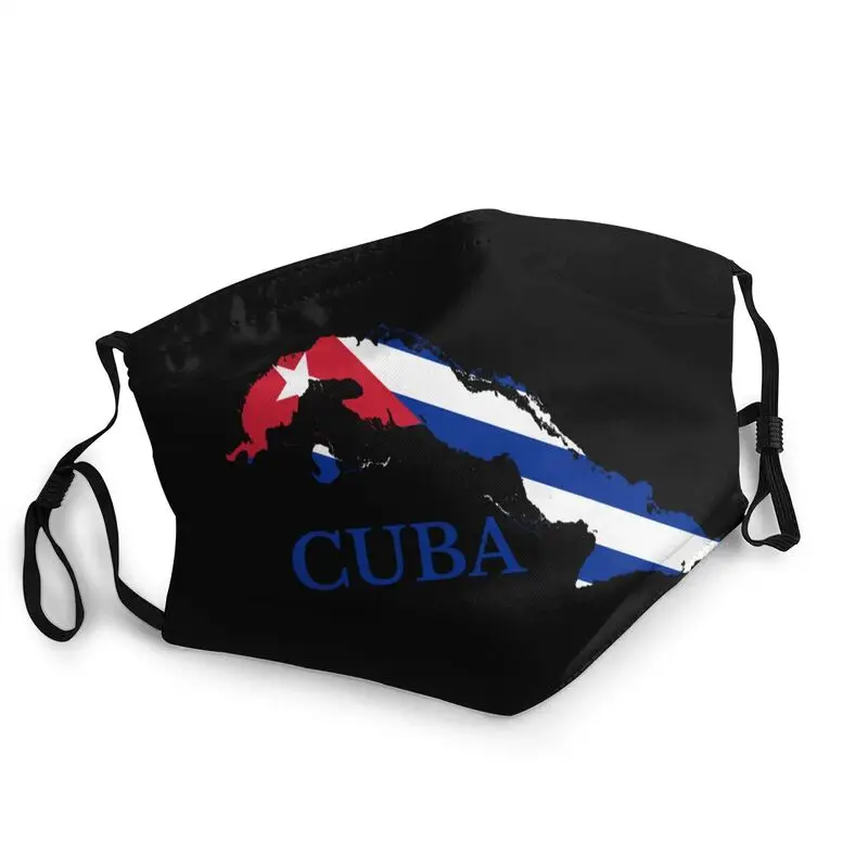

Cuban Cuba Map Flag Mask Anti Haze Dustproof Washable Face Mask Protection Cover Men Women Respirator Mouth-Muffle