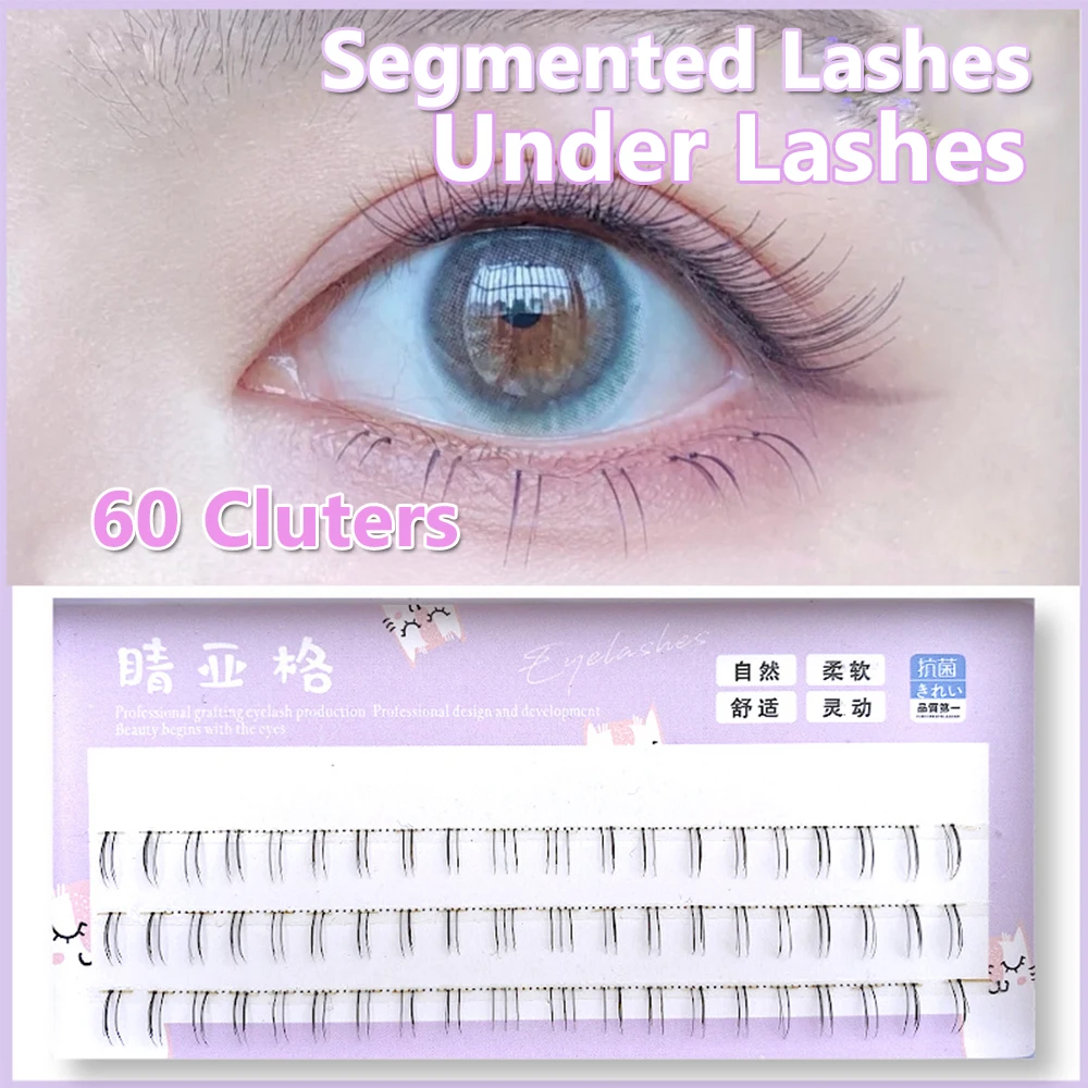 

Woman's Fashion Soft Fiber Apply Quickly Individual Eyelashes Lower eyelashes Natural Segmented Lashes Under Lashes