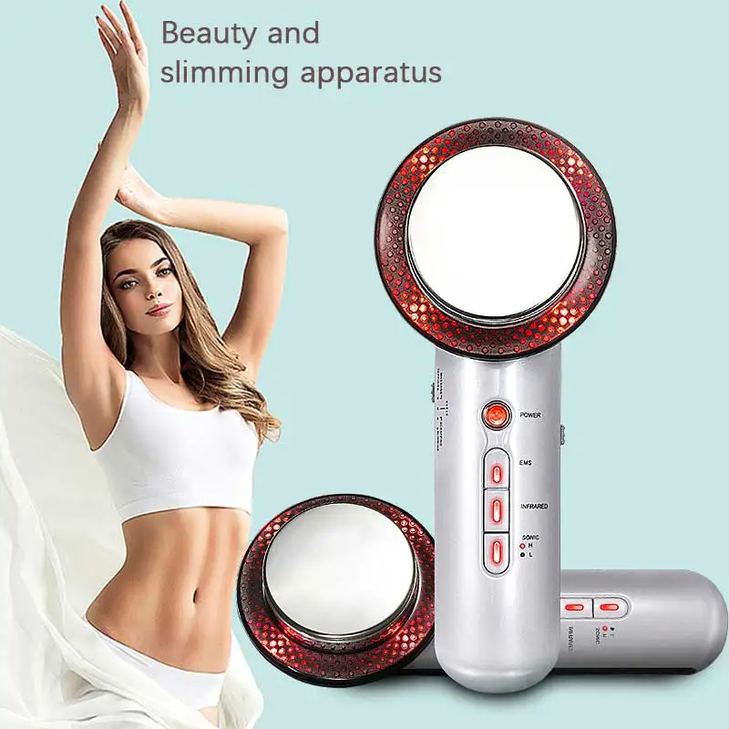 Уход за кожей лица снижение 3 в 1 EMS инфракрасный ультразвуковой массажер для тела