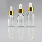 Компактная портативная прозрачная стеклянная Пустая косметическая бутылка 5-100 мл для путешествий с реагентом