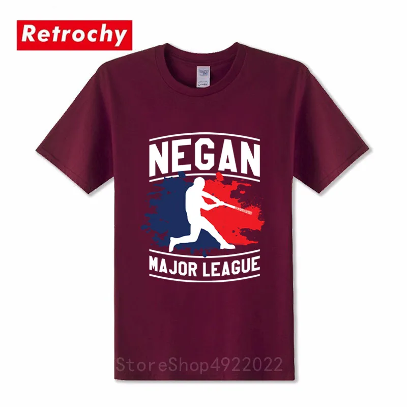 Negan Люсиль футболка Ходячие мертвецы Ужасы фильмы Мужская мода дизайн