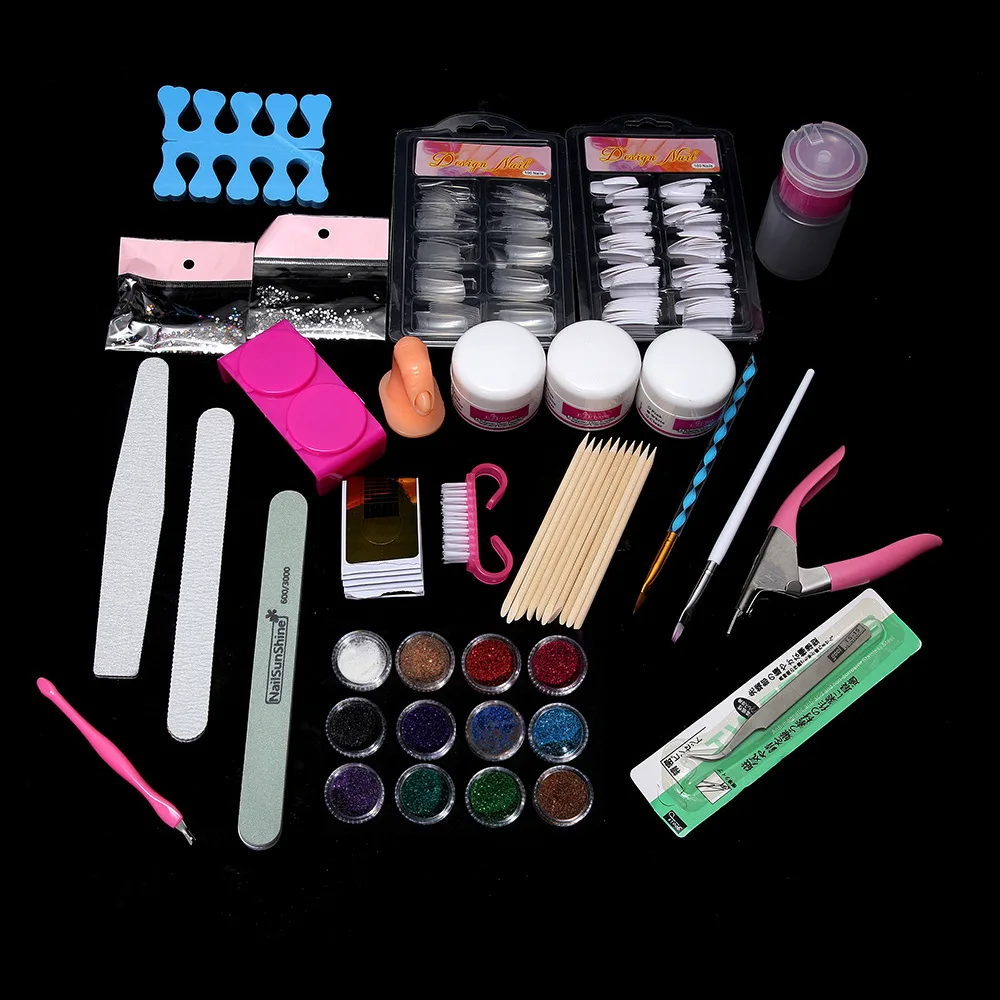 

NEW Full DIY Acrylic Nail Kit With Acrylic Liquid Nail Art Decorations All For Manicure Nail Kit Tools For Manicure