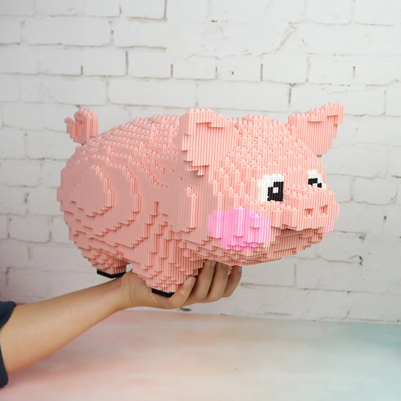 

Xizai 8039 Animal Cartoon Pig 3D Model Building Blocks Kit Figures Big Size Building Bricks Assembly Toys Mini Micro Kid Gifts