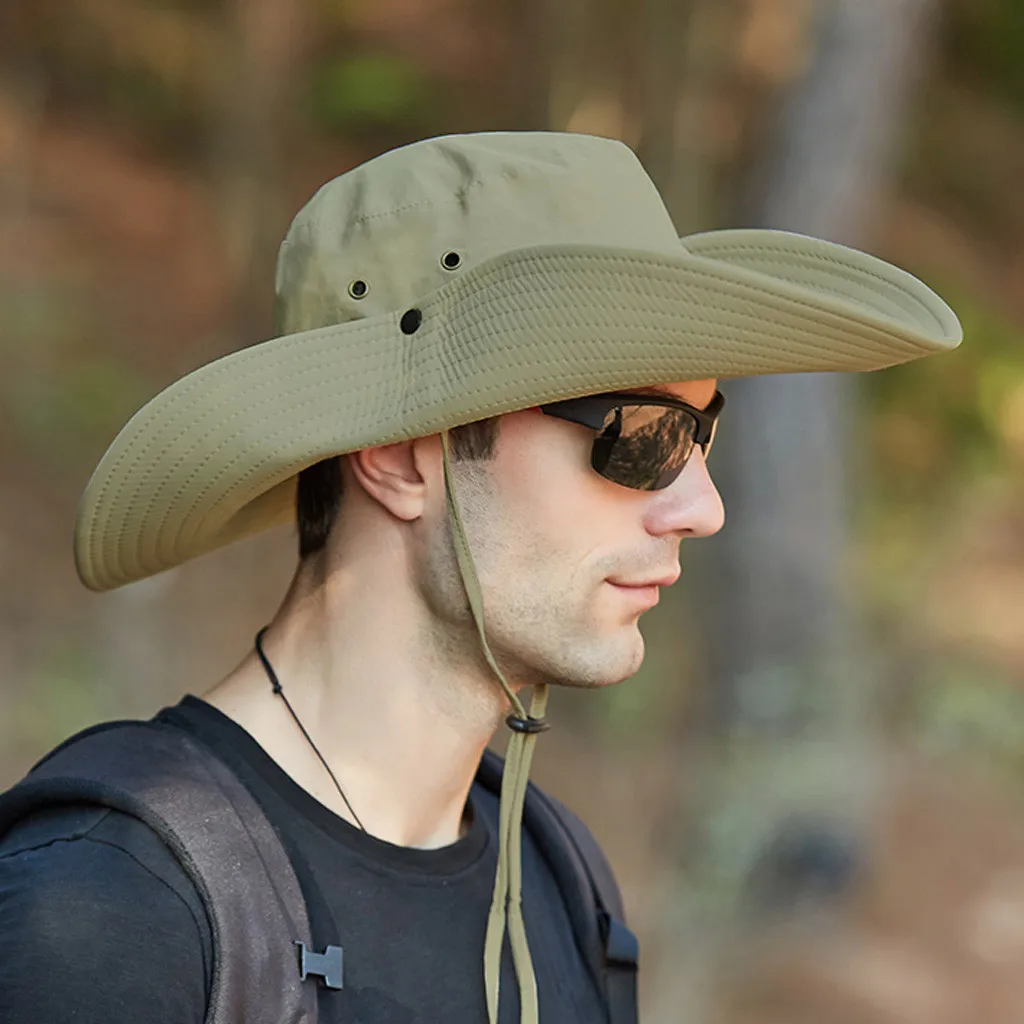 

Sun Hat Folding Bucket Caps Men Women Fishing Boonie Hat Sun UV Protection Long Large Wide Brim Mesh Hiking Outdoor Beach Cap