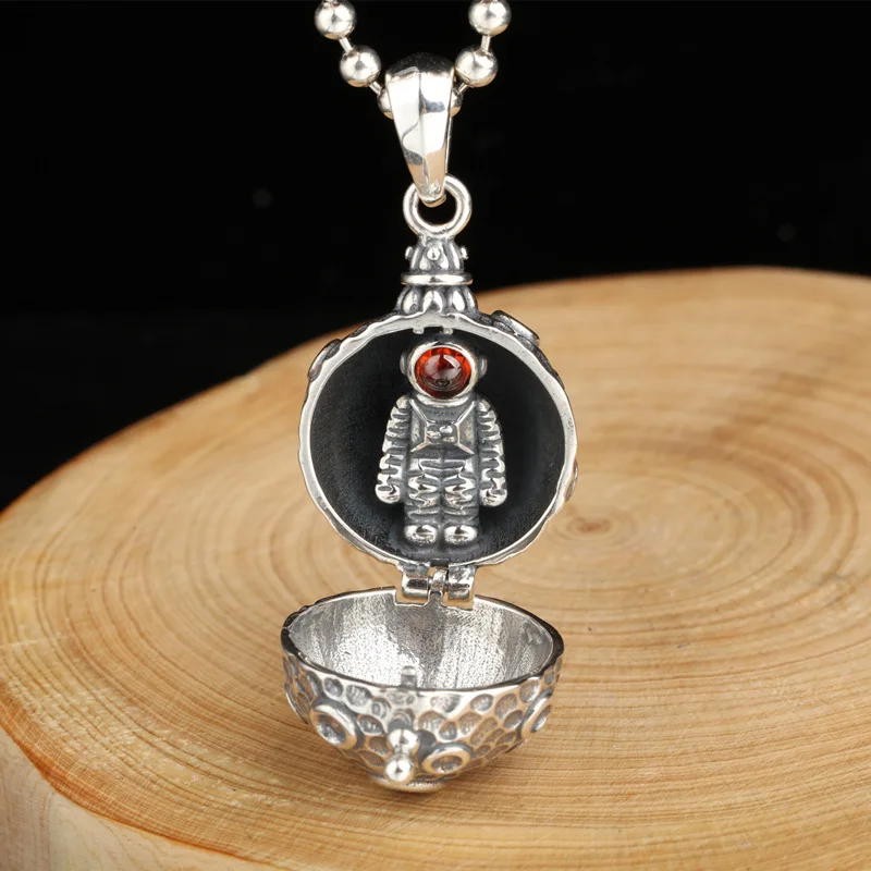 

Ювелирные изделия из настоящего серебра S925 пробы с инкрустированными бриллиантами 2021, трендовые подвески в стиле хип-хоп с астронавтом для ...