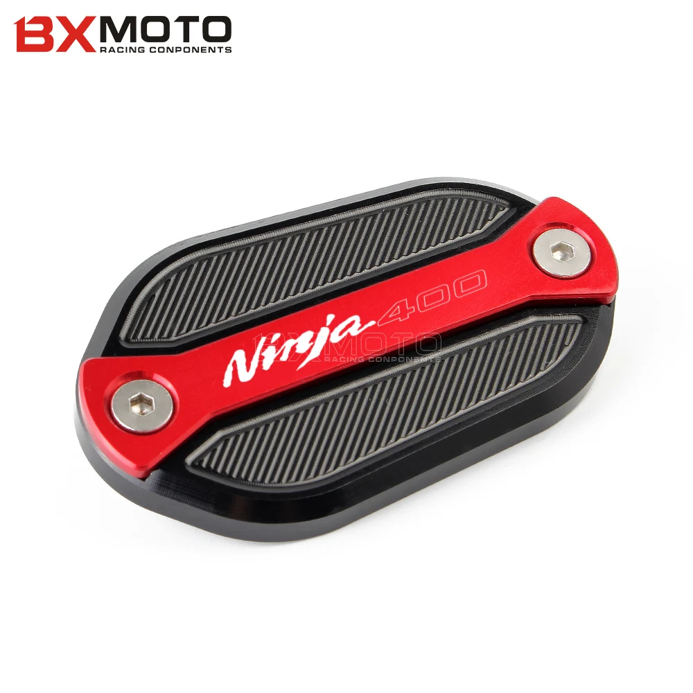 

NEW LOGO NINJA400 For KAWASAKI NINJA 400 NINJA 2018 2019 Motorcycle CNC Front brake Fluid Cilinder Master Reservoir Cover Cap
