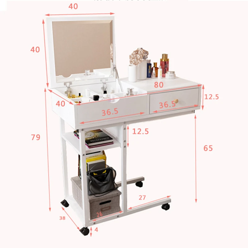 Многофункциональный подвижный прикроватный роликовый столик маленький офисный