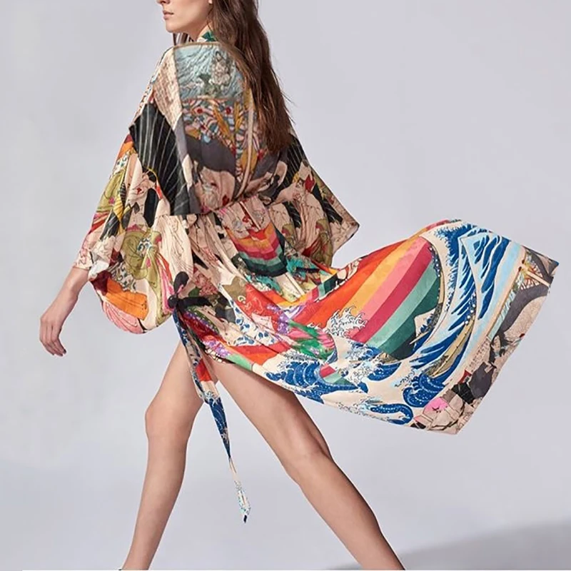 Женское длинное летнее платье саронг с принтом|Женские платья| |