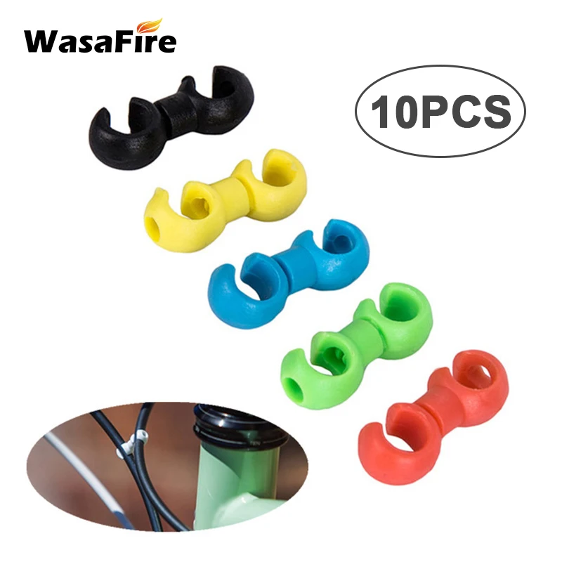 

10pcs Bicycle MTB Brake Cable S Style Clips Buckle Hose Guide Bike Cross Line Clip Cycling Accessories Gear Cable