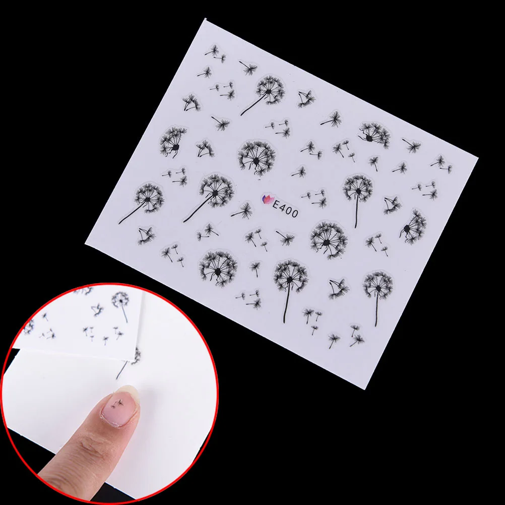

HOT 1 Sheet Nail Flying Dandelion Nail Art Water Decals Transfer Stickers