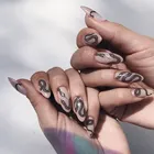 3D наклейки для ногтей, 1 лист, змея, бабочка, цветок