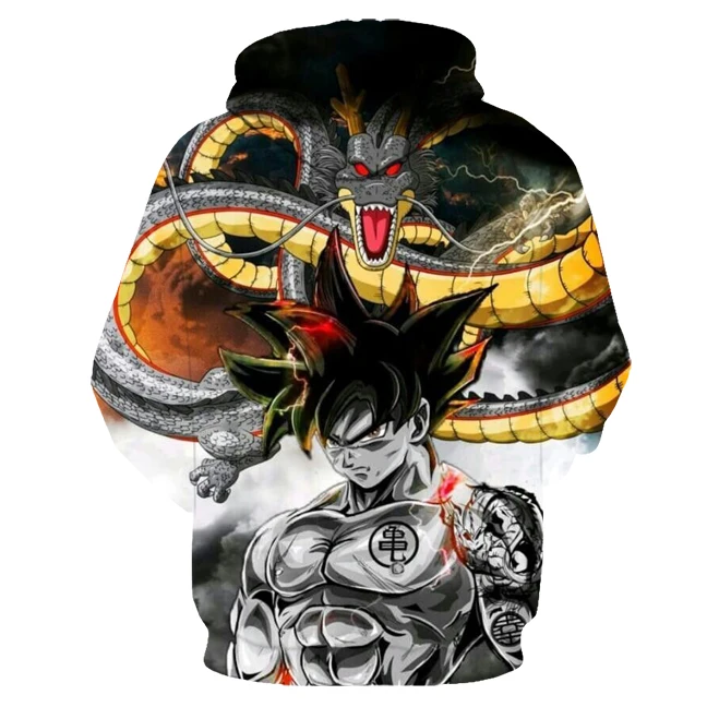 Аниме Dragon Ball Z карман супер толстовка мужская 3D толстовки Супер Саян Гоку верхняя одежда с рисунком для подростков мужчин/wo мужчин мультфильм толстовка