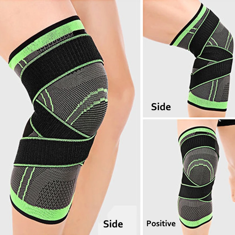 

1PCS Knee Support Professional Sports Kneepad Men Pressurized Elastic Basketball Volleyball Brace Protector Knee Pad Breathable