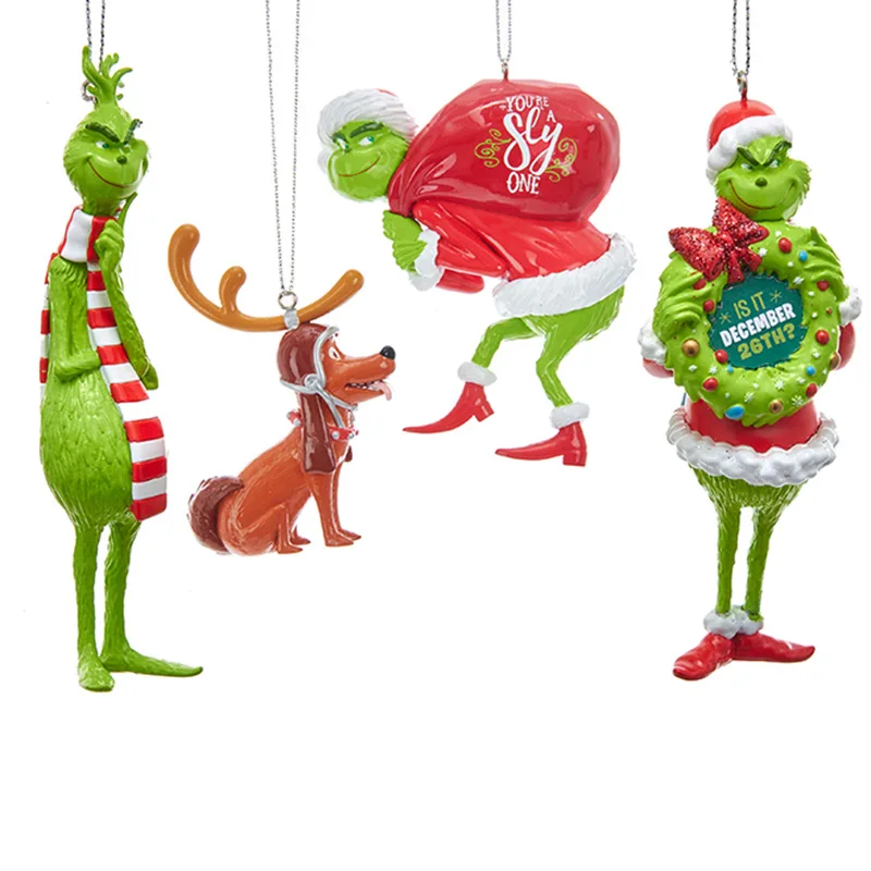 

Украшение для рождественской елки Grinch, украшение для рождественской елки Grinch, подарочные украшения для детей