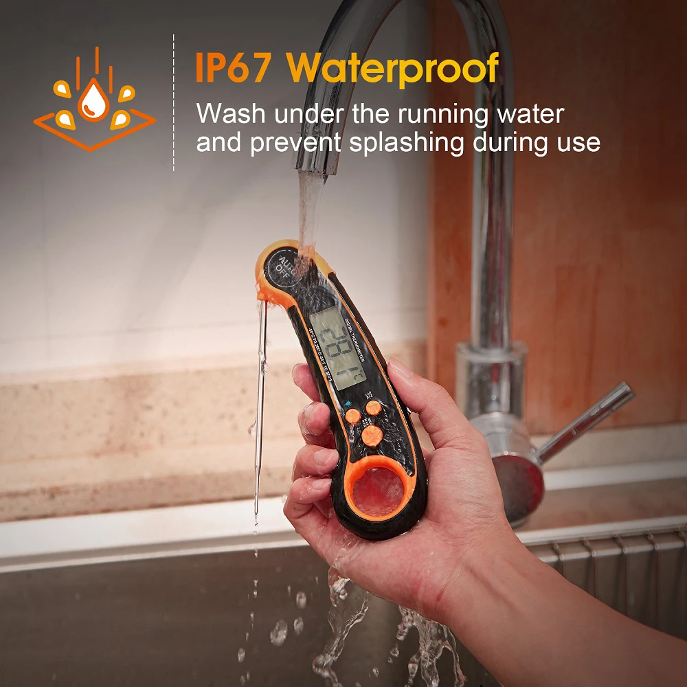 Пищевой термометр AIRMSEN кухонный цифровой для мяса барбекю водонепроницаемый